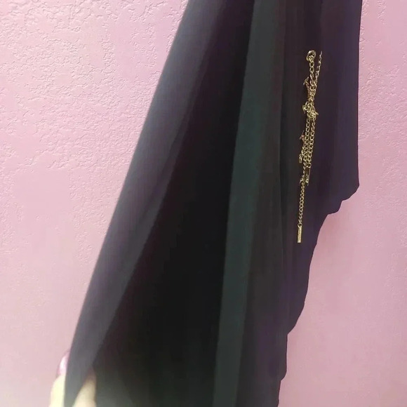 Joseph Ribkoff Open Sleeve Gold Chain Top - Picture 3 of 5